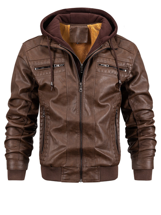 Chaqueta con capucha de invierno para hombre