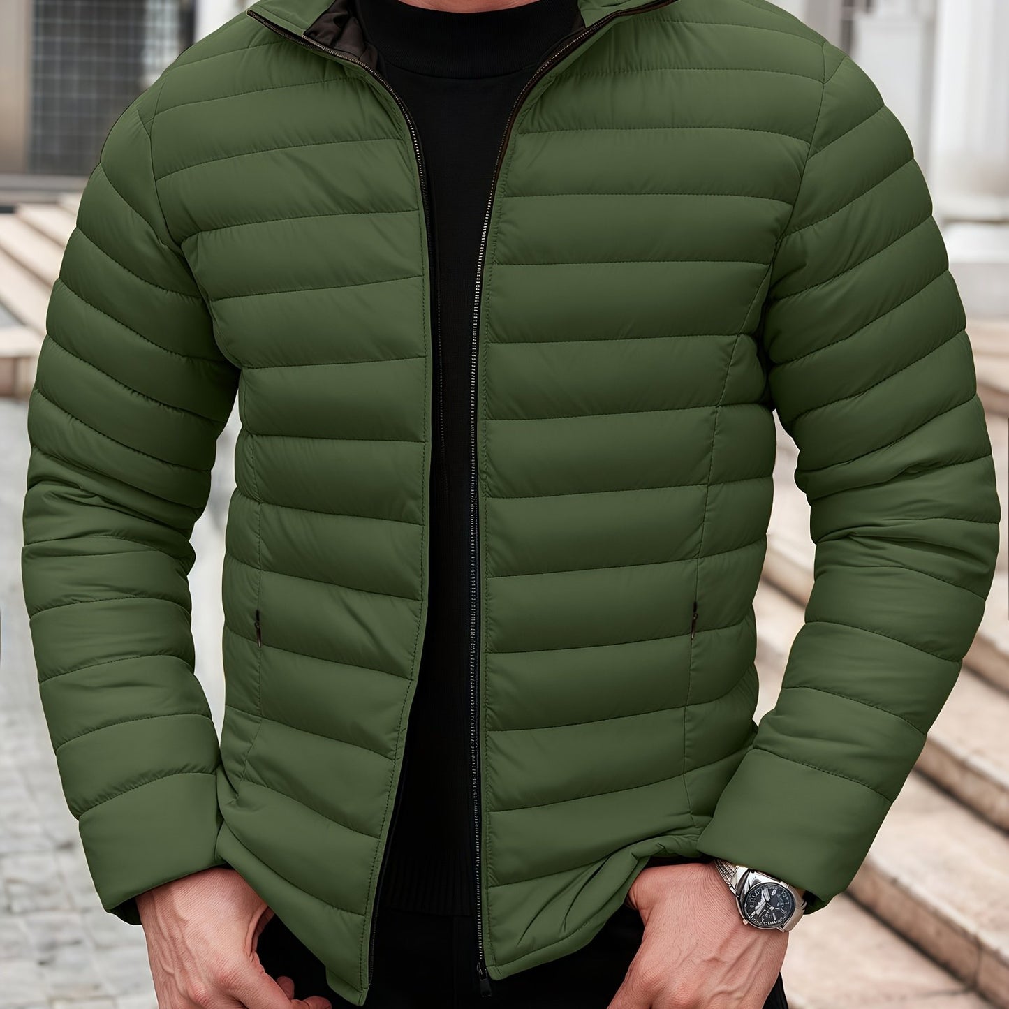 Chaqueta Holgada con Relleno para Hombre