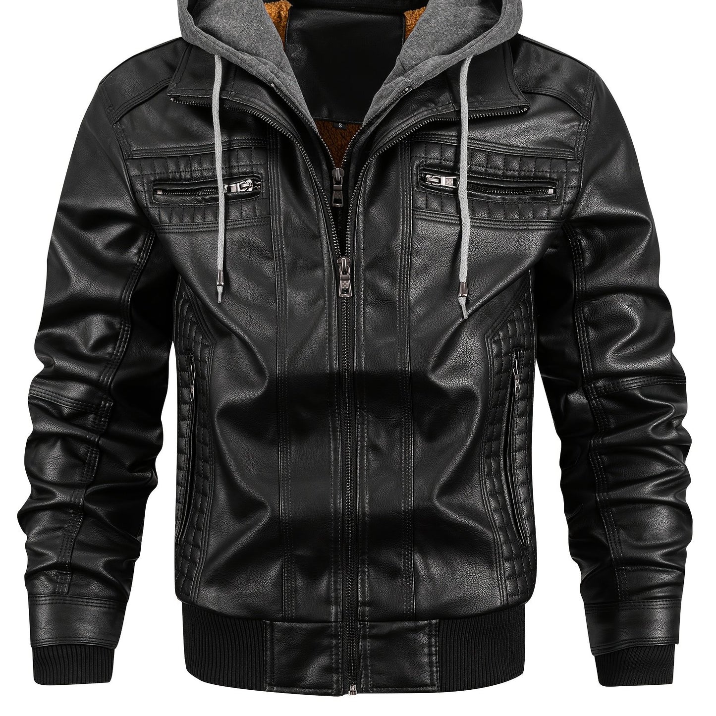 Chaqueta con capucha de invierno para hombre