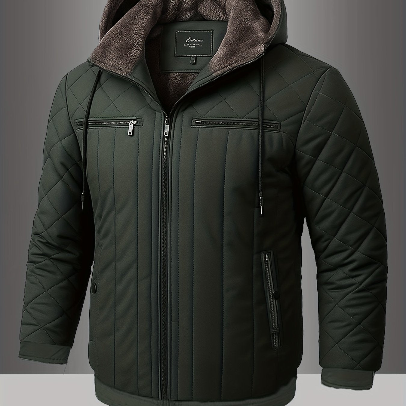 Abrigo con Capucha para Hombre Forro Polar