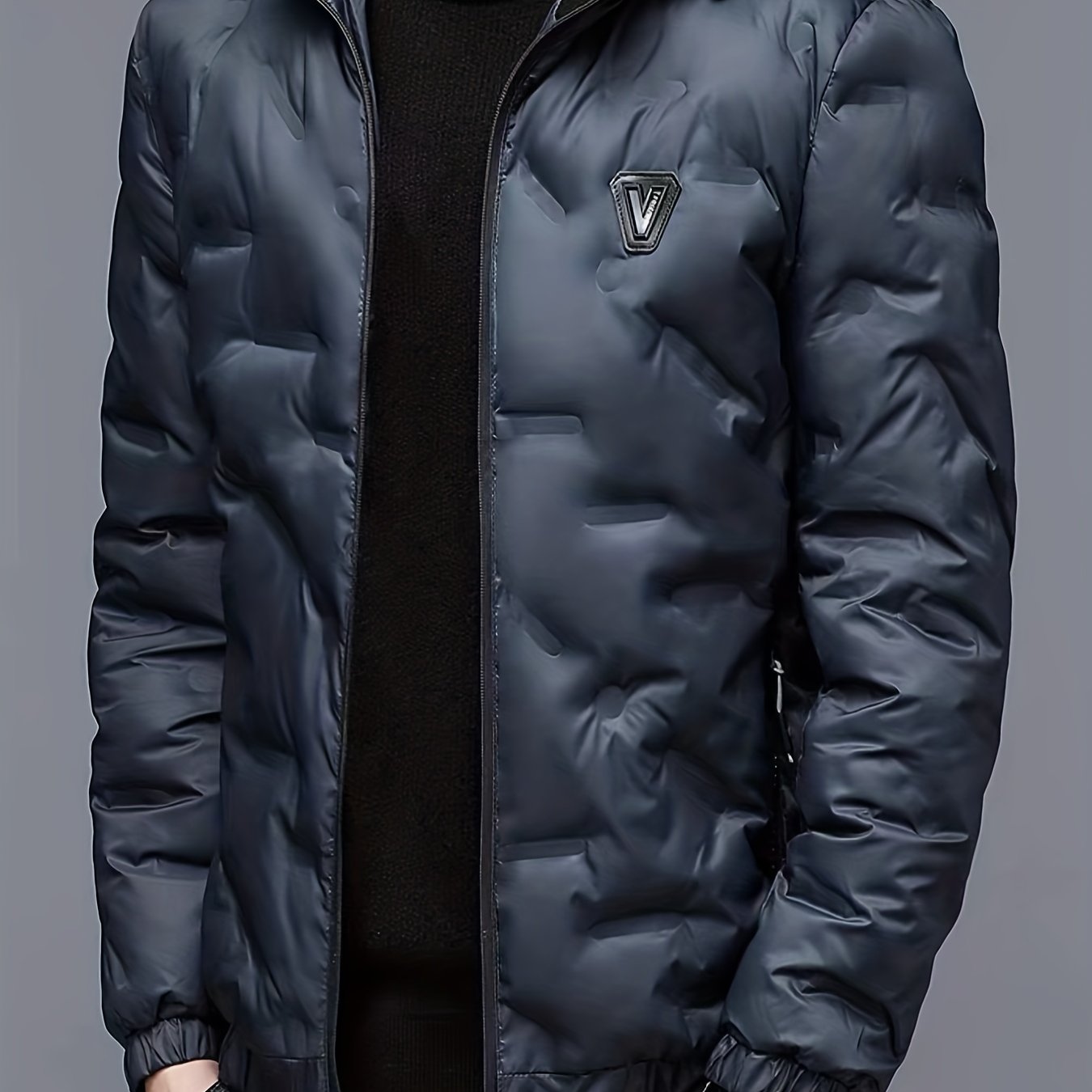 Abrigo Acolchado para Hombre Capucha y Forro Polar