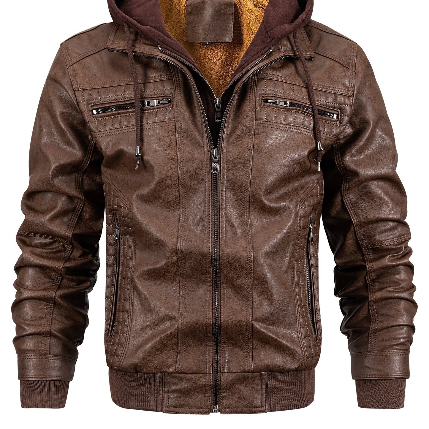 Chaqueta con capucha de invierno para hombre