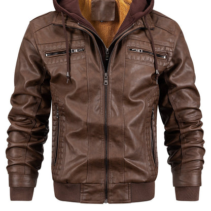 Chaqueta con capucha de invierno para hombre