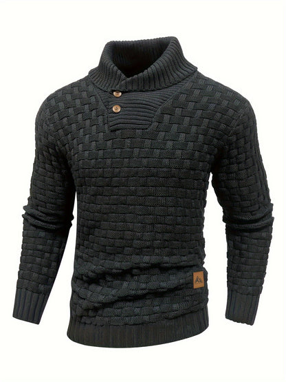 Jersey de invierno para hombre suéter elástico y elegante