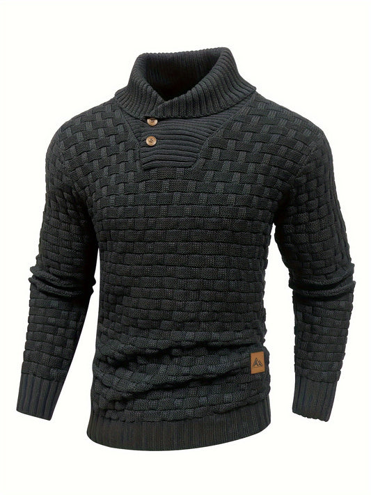 Jersey de invierno para hombre suéter elástico y elegante