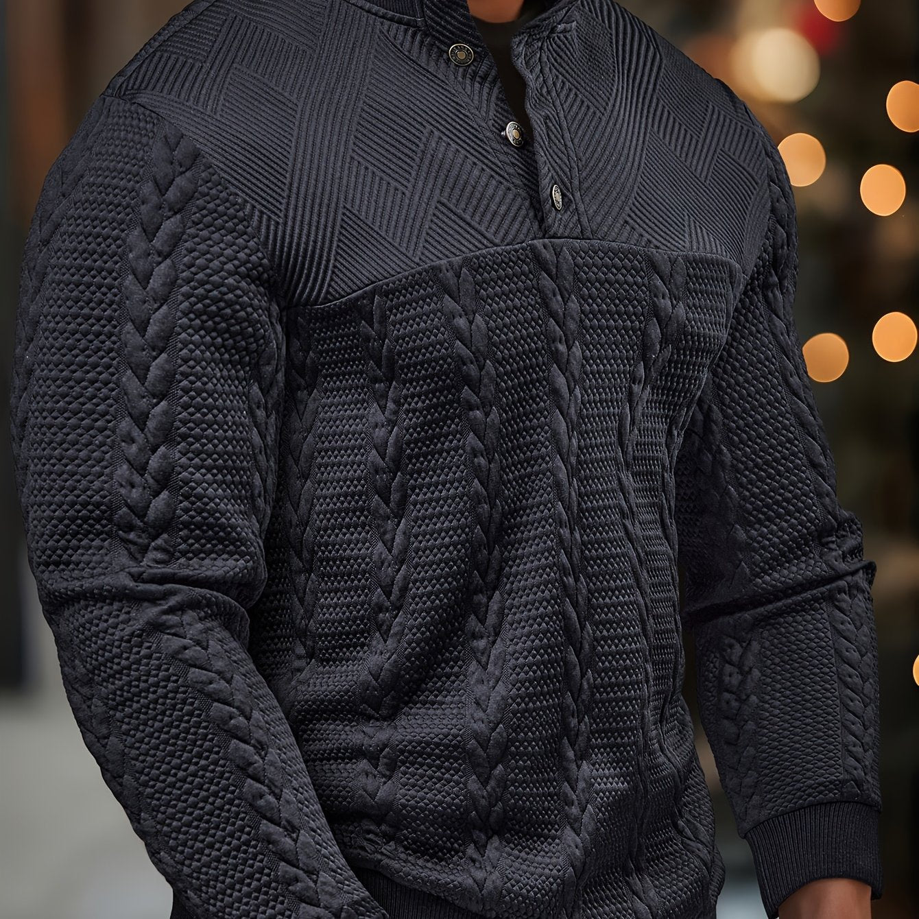 Jersey de Punto Henley Estilo y Comodidad Atemporal