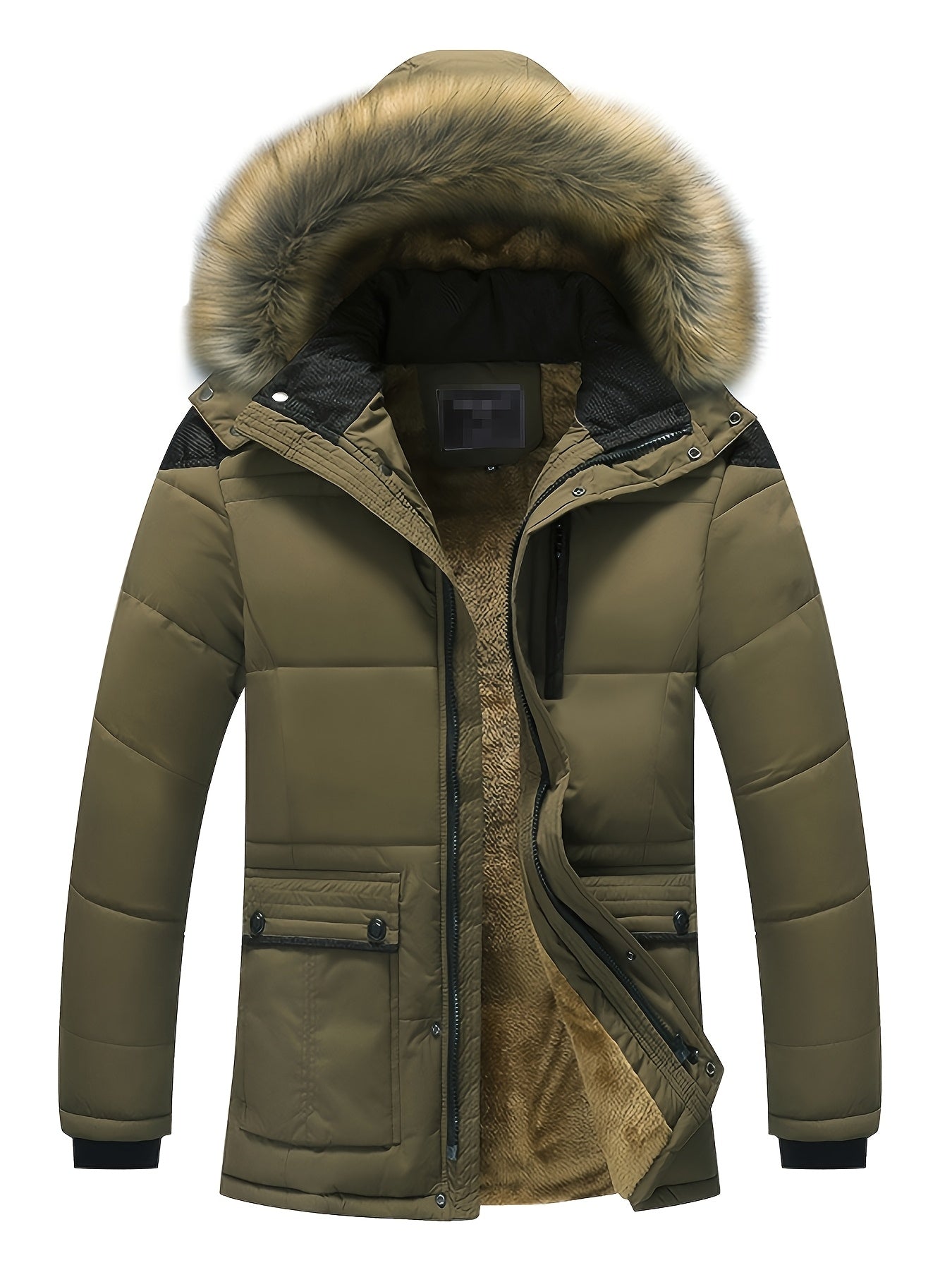 Chaqueta Fleece para Hombre Forro Polar y Largo Mid