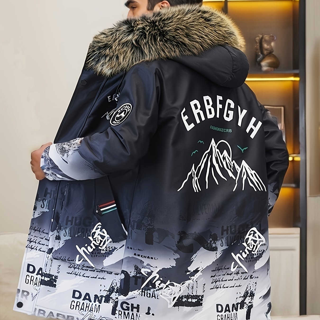 Chaqueta de Invierno para Hombre con Capucha y Cremallera