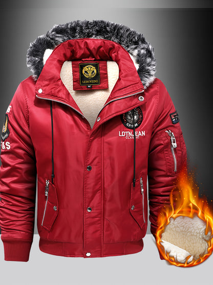 Abrigo con Capucha para Hombre  Antiviento y Frío