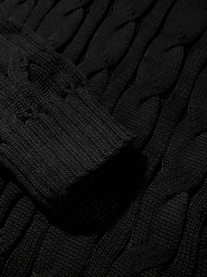 Suéter de Punto con Rayas para Hombre Elegancia Casual de Invierno