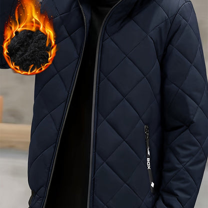 Chaqueta casual para hombre con capucha Forro y Relleno