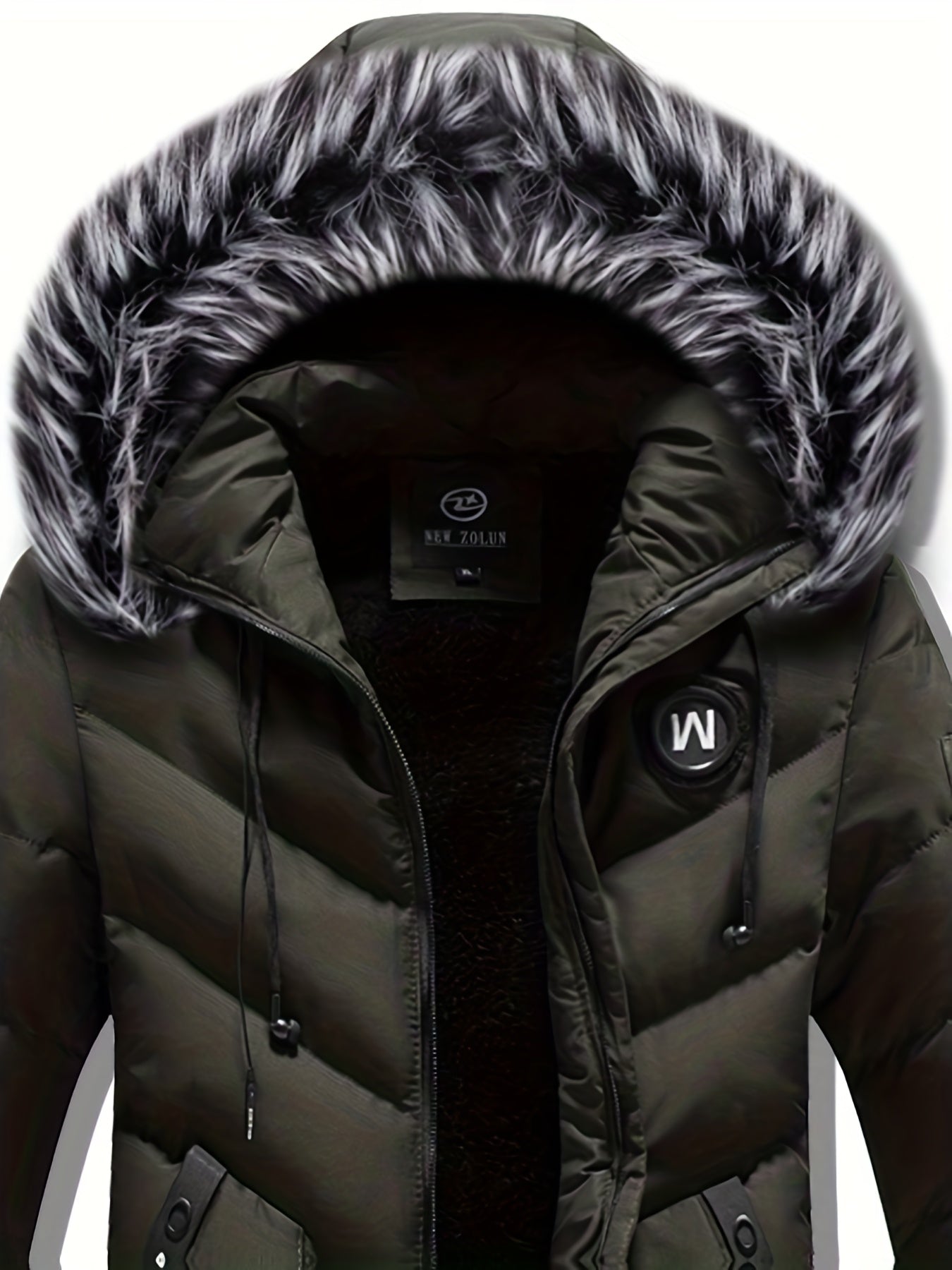 Chaqueta de inverno con forro polar casual para hombre
