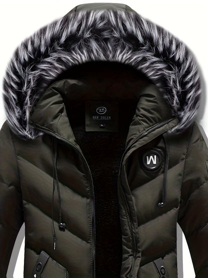 Chaqueta de inverno con forro polar casual para hombre