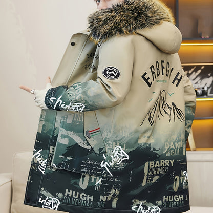 Chaqueta de Invierno para Hombre con Capucha y Cremallera