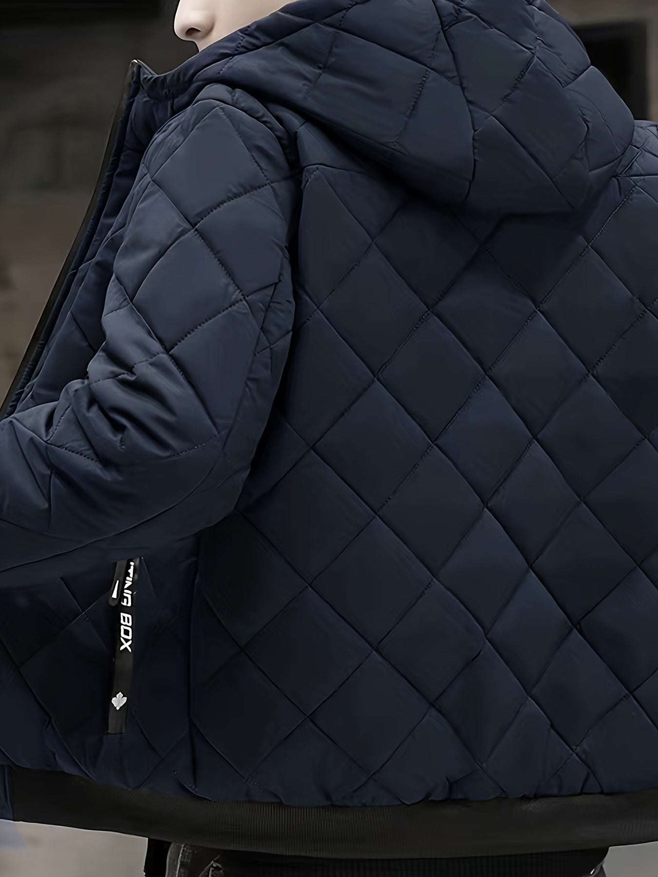 Chaqueta casual para hombre con capucha Forro y Relleno