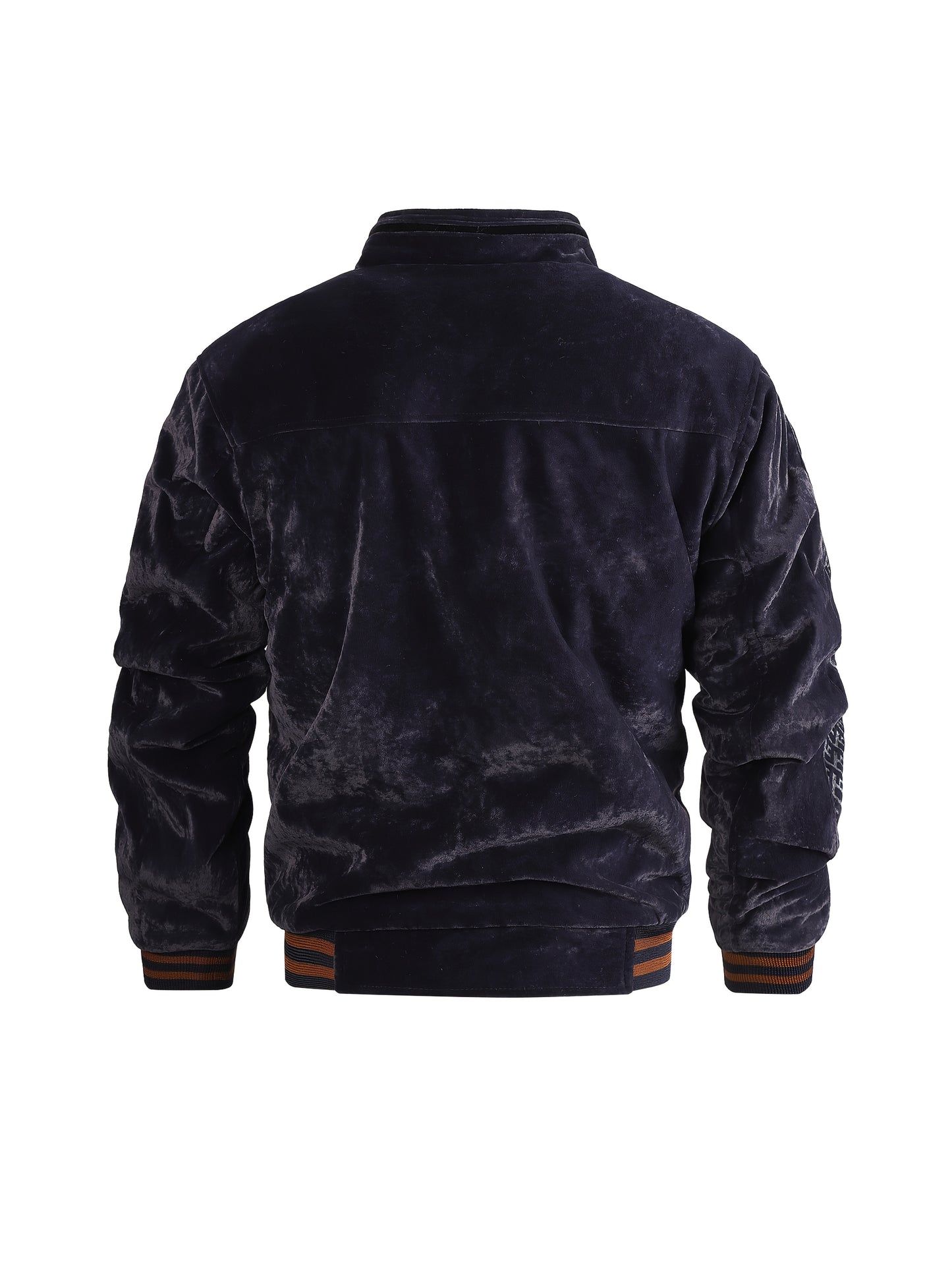 Chaqueta Fleece Vintage para Hombre Cuello Alto y Tejido Poliéster