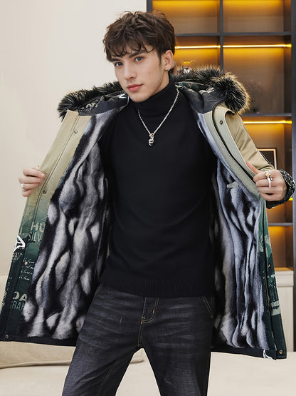 Chaqueta de Invierno para Hombre con Capucha y Cremallera