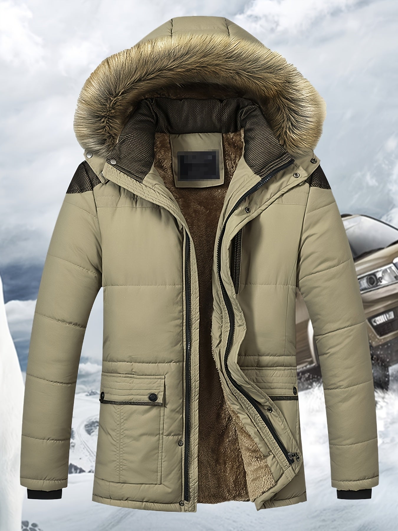 Chaqueta Fleece para Hombre Forro Polar y Largo Mid