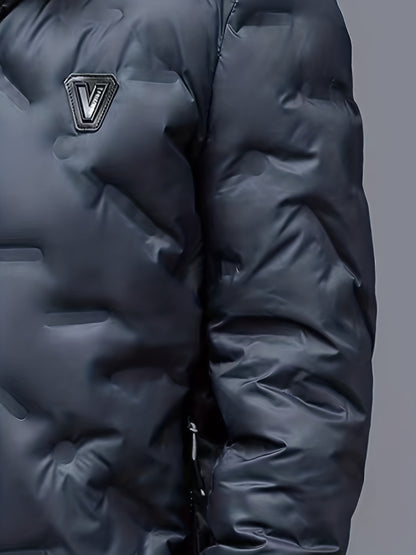 Abrigo Acolchado para Hombre Capucha y Forro Polar