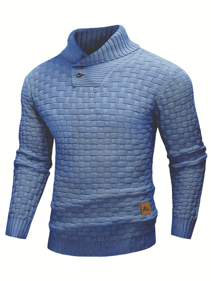 Jersey de invierno para hombre suéter elástico y elegante