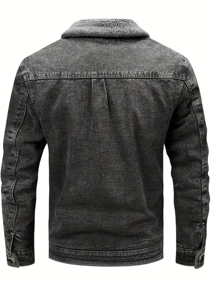 Chaqueta de Invierno para Hombre con Solapa y Forro Interior