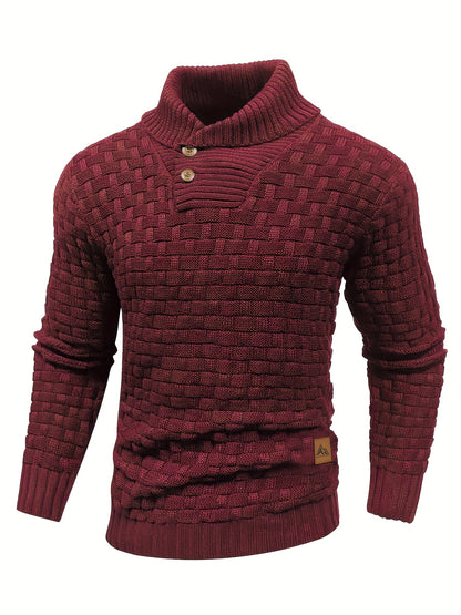 Jersey de invierno para hombre suéter elástico y elegante