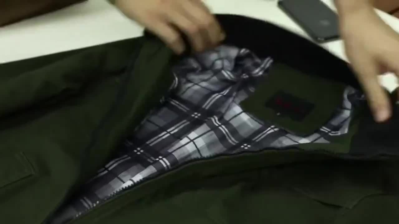 Chaqueta Multibolsillos para Hombre Abrigo de algodón