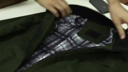 Chaqueta Multibolsillos para Hombre Abrigo de algodón
