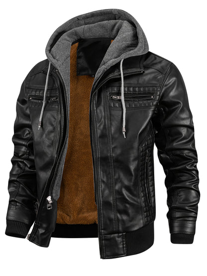 Chaqueta con capucha de invierno para hombre