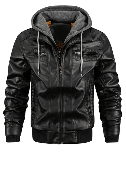 Chaqueta con capucha de invierno para hombre