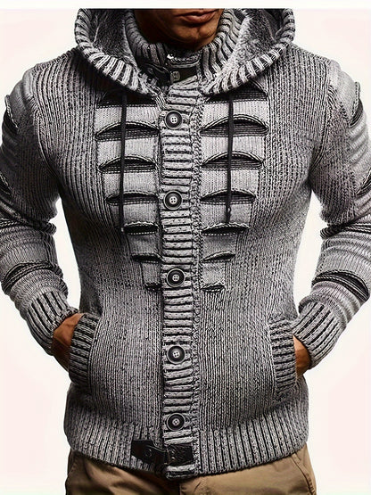 Sudaderas vintage para hombre Diseño con capucha y botones