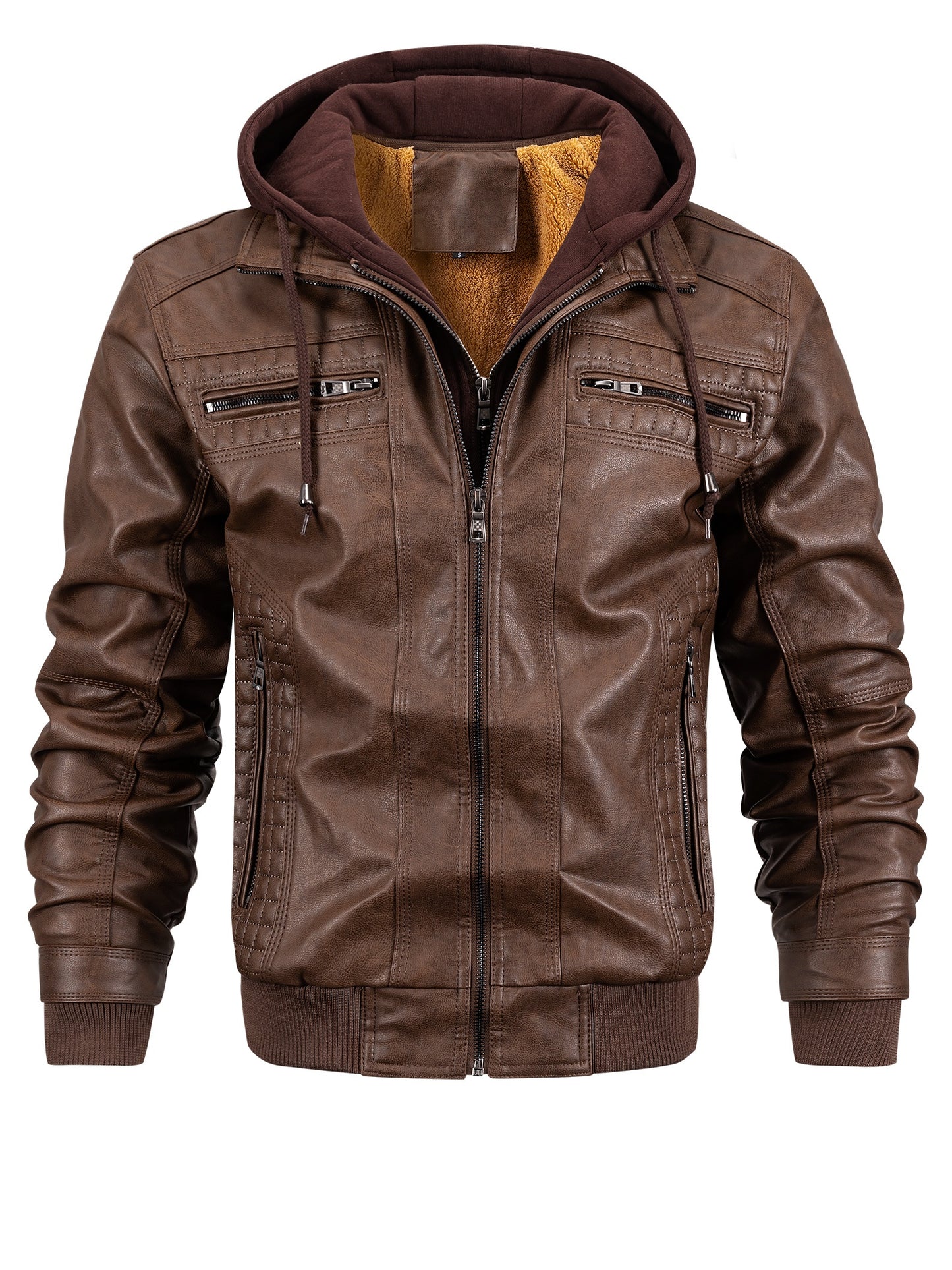 Chaqueta con capucha de invierno para hombre