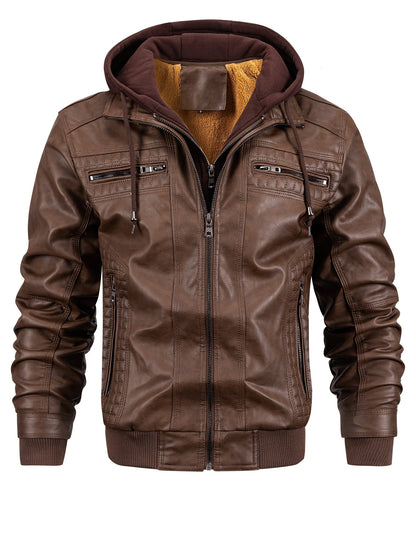 Chaqueta con capucha de invierno para hombre