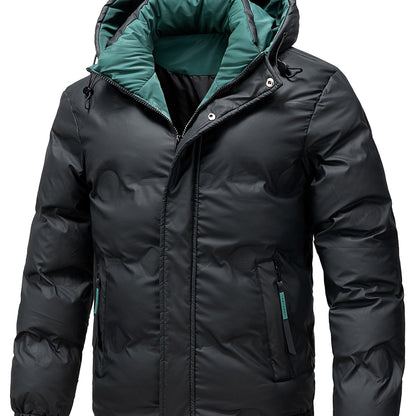 Chaqueta de Invierno para Hombre con Capucha y Forro Interior