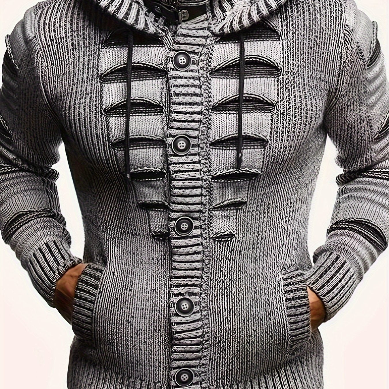 Sudaderas vintage para hombre Diseño con capucha y botones