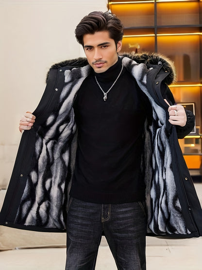 Chaqueta de Invierno para Hombre con Capucha y Cremallera