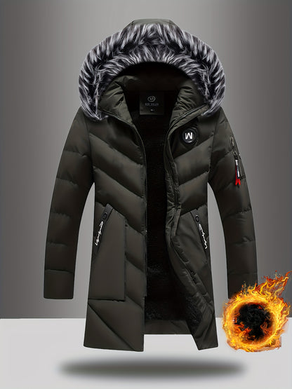 Chaqueta de inverno con forro polar casual para hombre