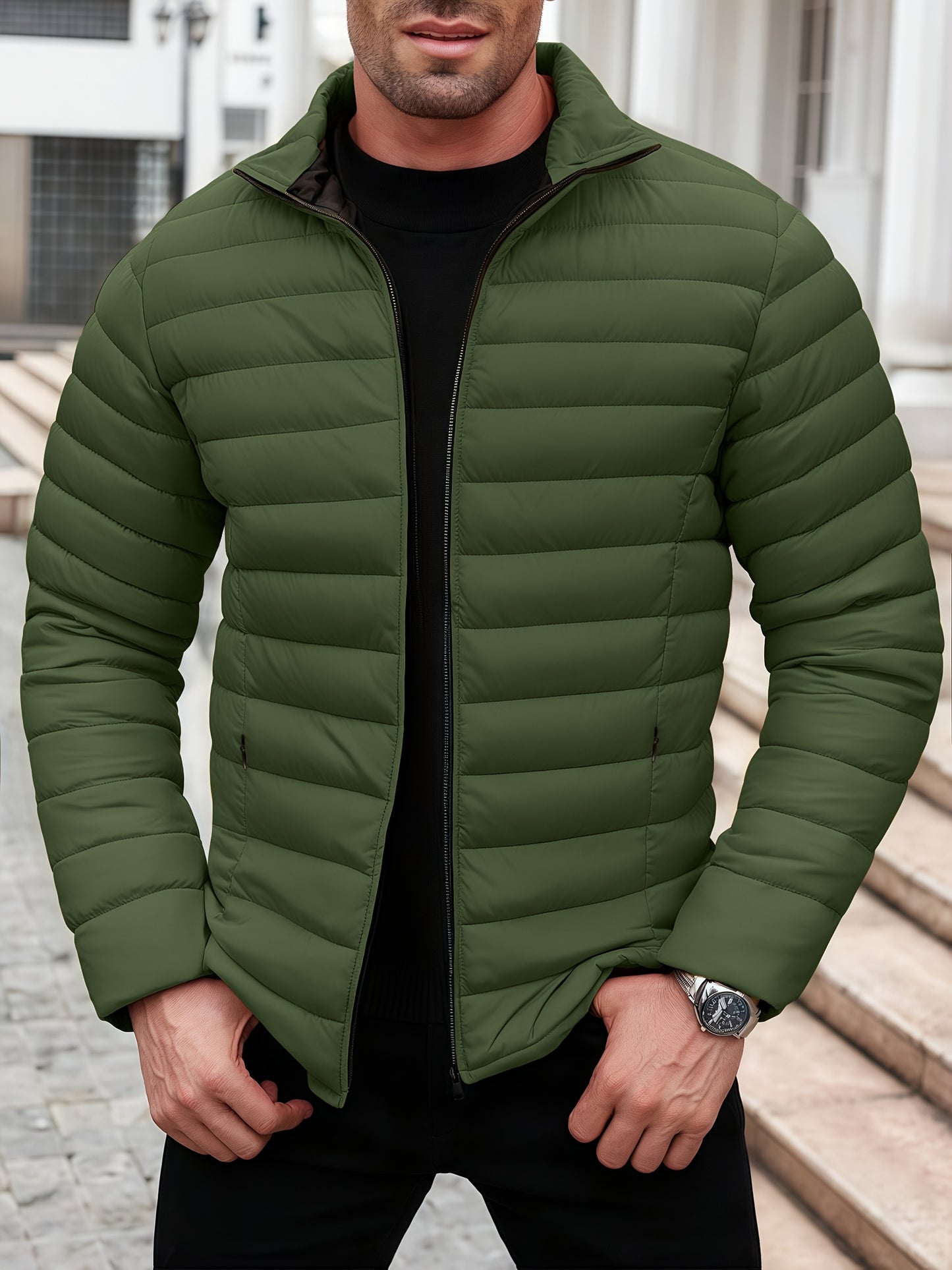 Chaqueta Holgada con Relleno para Hombre