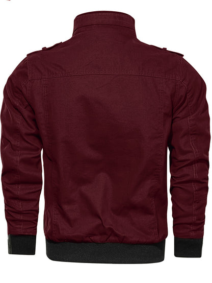 Chaqueta Multibolsillos para Hombre Abrigo de algodón