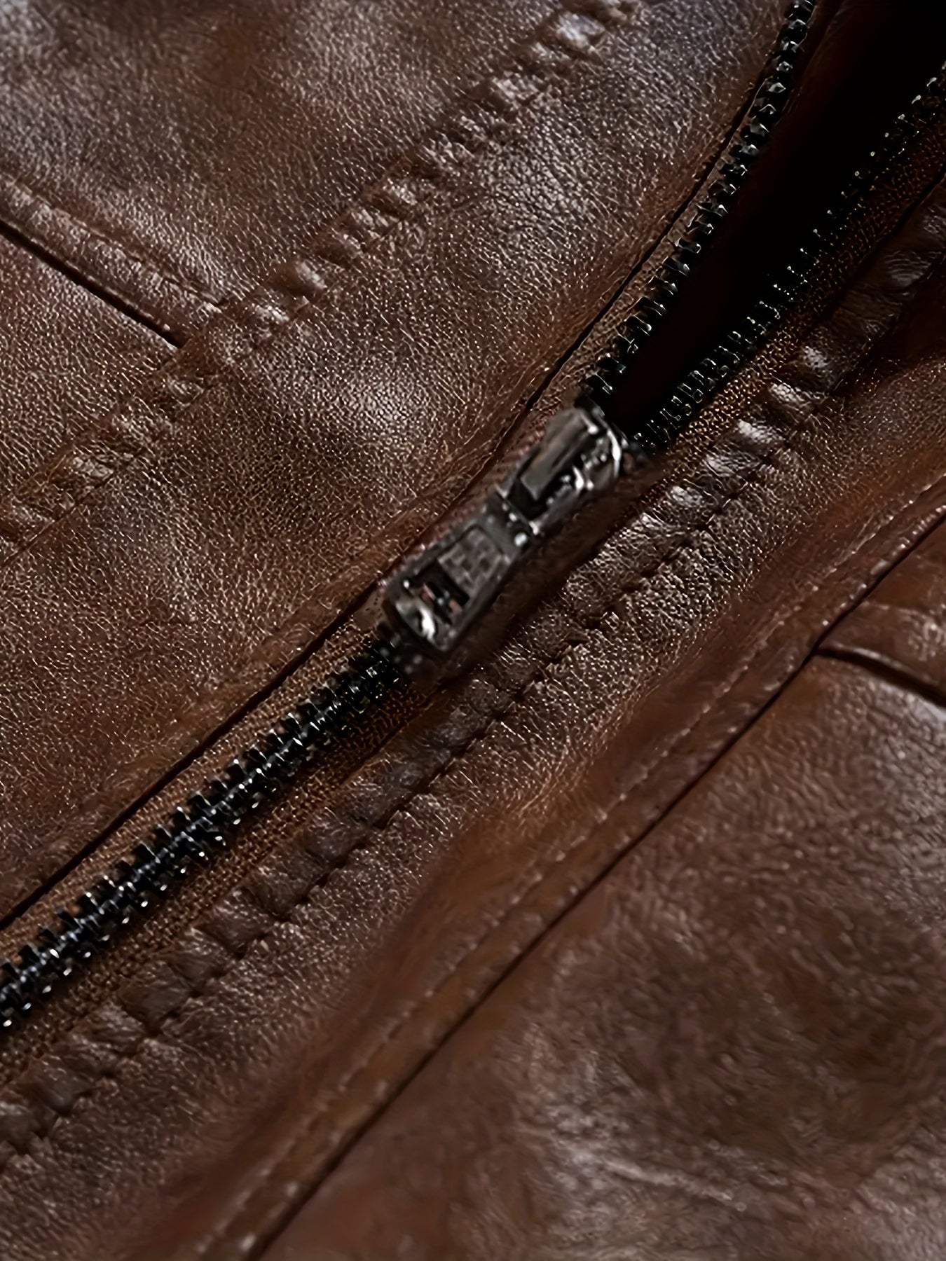 Chaqueta Retro de Cuero PU para Hombre