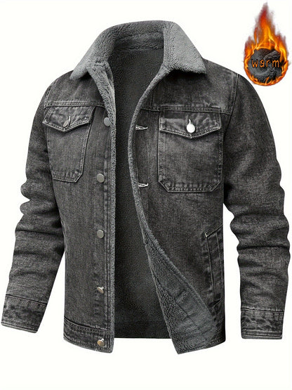 Chaqueta de Invierno para Hombre con Solapa y Forro Interior