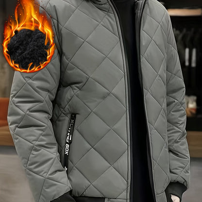 Chaqueta casual para hombre con capucha Forro y Relleno