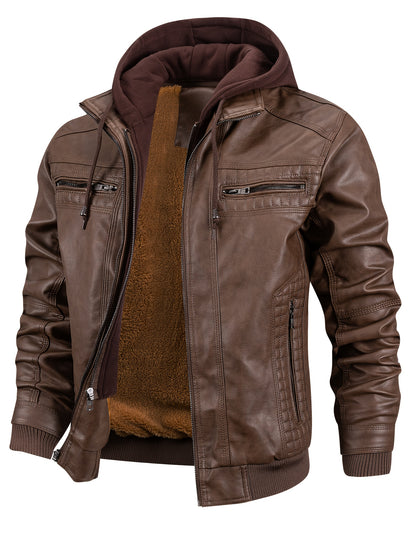 Chaqueta con capucha de invierno para hombre