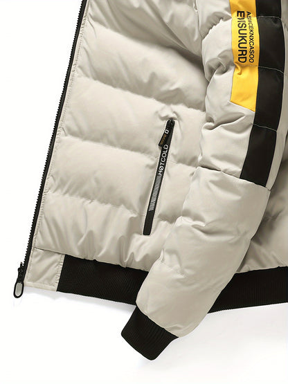 Abrigo con Capucha para Hombre Chaquetón Térmico Invierno