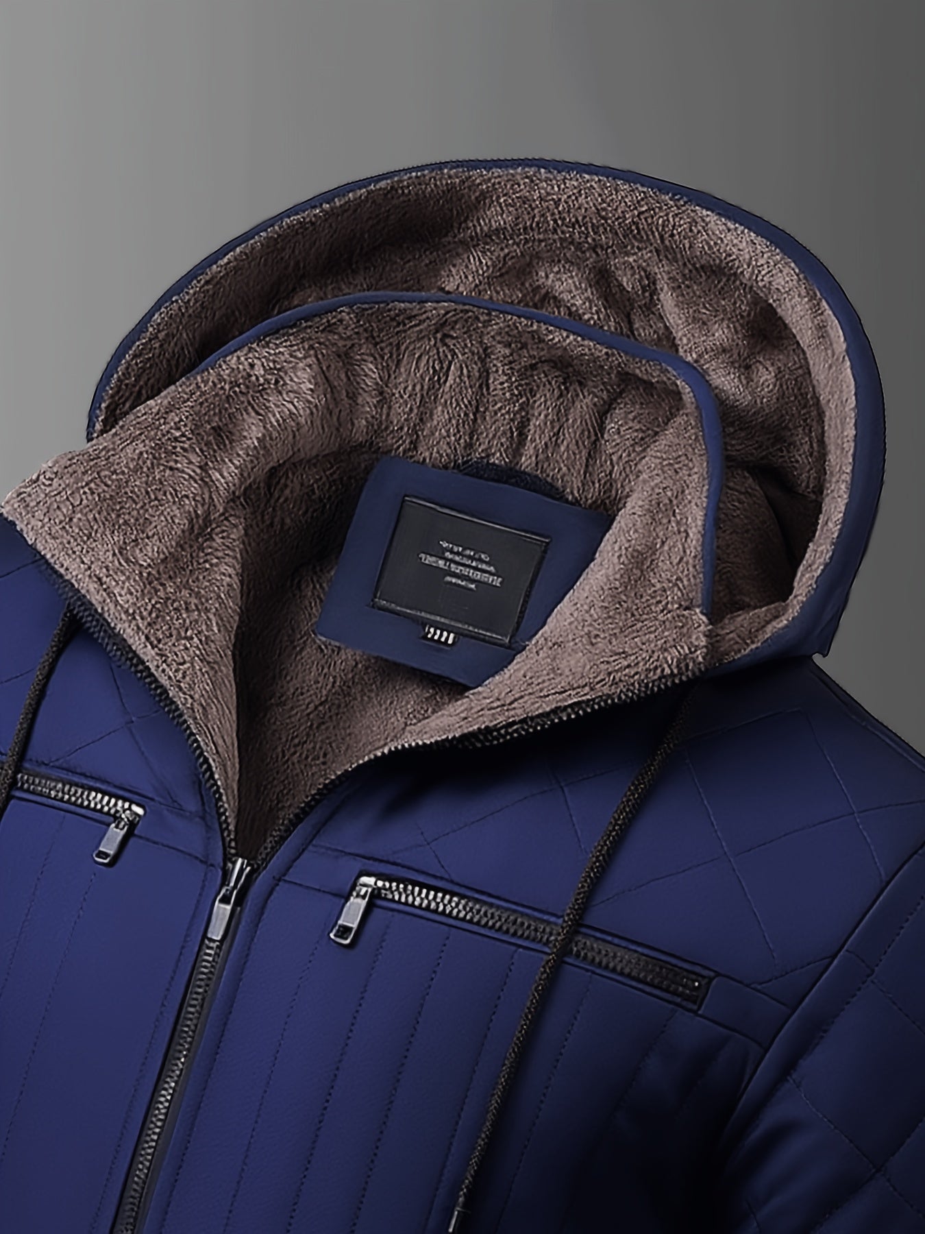 Abrigo con Capucha para Hombre  Forro Polar