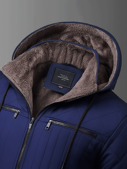 Abrigo con Capucha para Hombre  Forro Polar