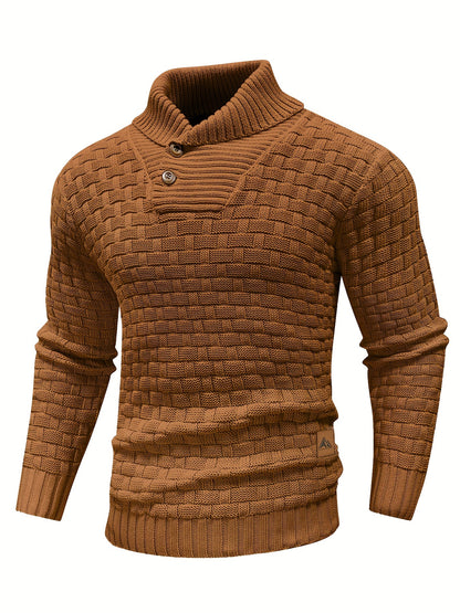 Jersey de invierno para hombre suéter elástico y elegante