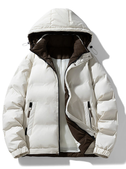 Chaqueta de Invierno para Hombre con Capucha y Forro Interior