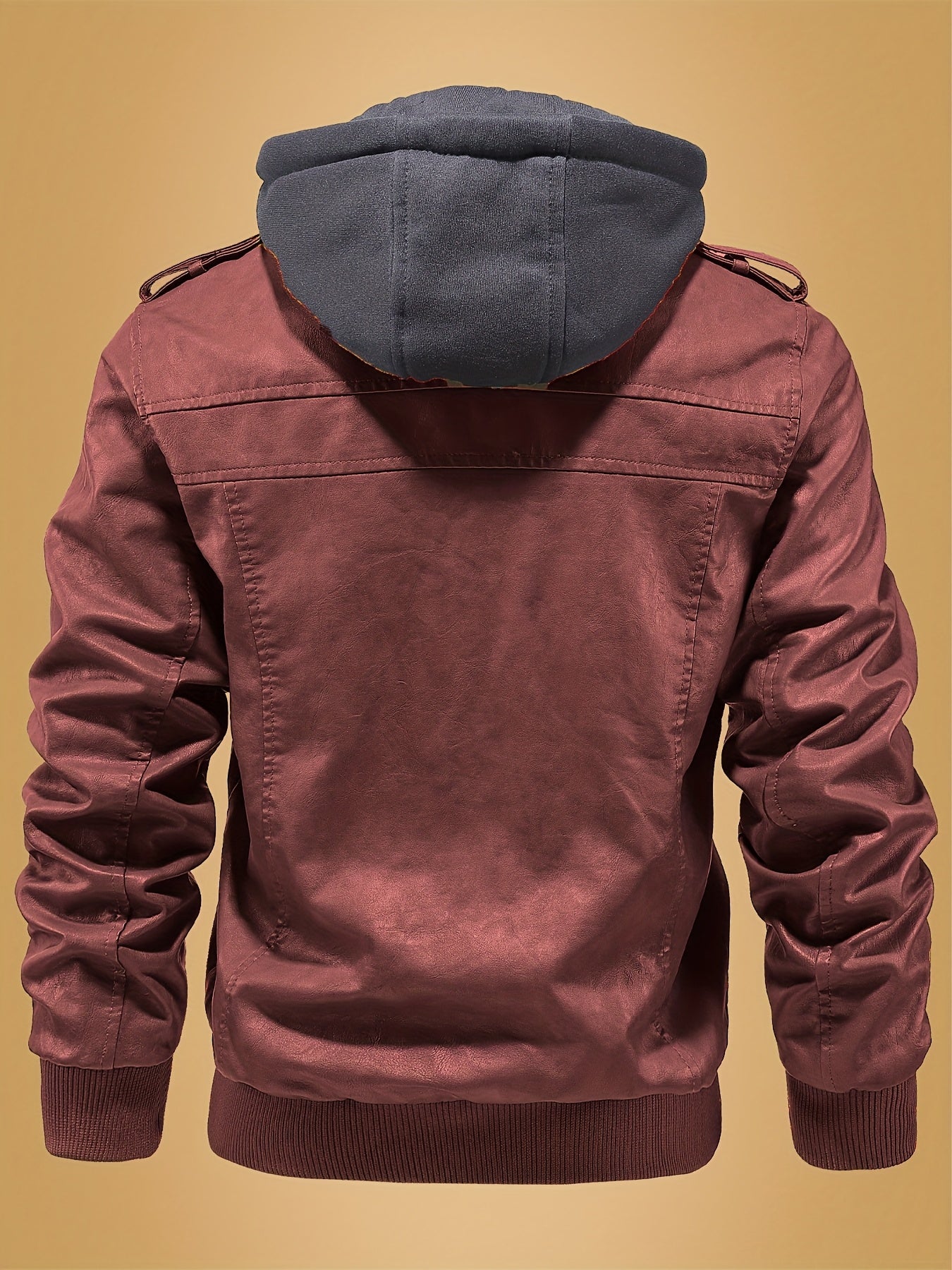 Chaqueta Retro de Cuero PU para Hombre