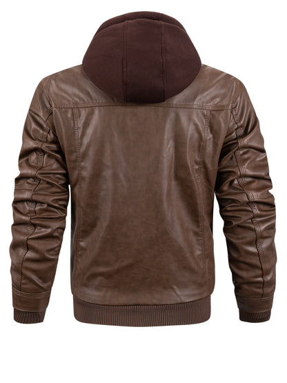 Chaqueta con capucha de invierno para hombre